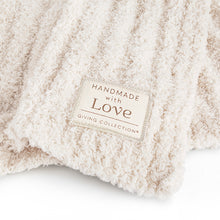Load image into Gallery viewer, Giving Collection-Cream Ribbed Throw Blanket
