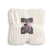 Load image into Gallery viewer, Giving Collection-Cream Ribbed Throw Blanket