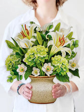 Load image into Gallery viewer, FreshCut Paper Pop-Up Flower Bouquet - Ivory & Sage