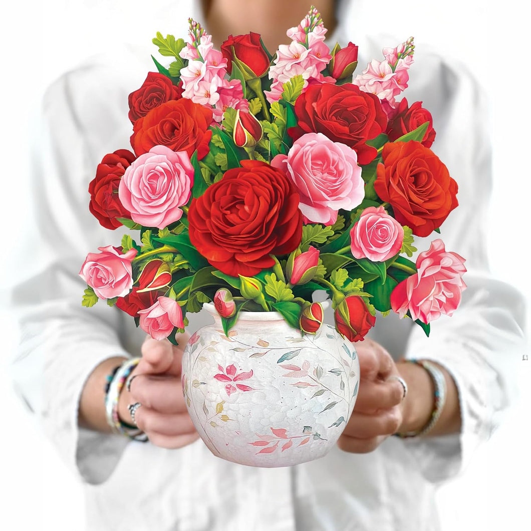 Forever Floral Pop Open Bouquet PAPER FLOWERS Blooming Roses Design