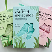 Load image into Gallery viewer, You Had Me at Aloe Spa Socks
