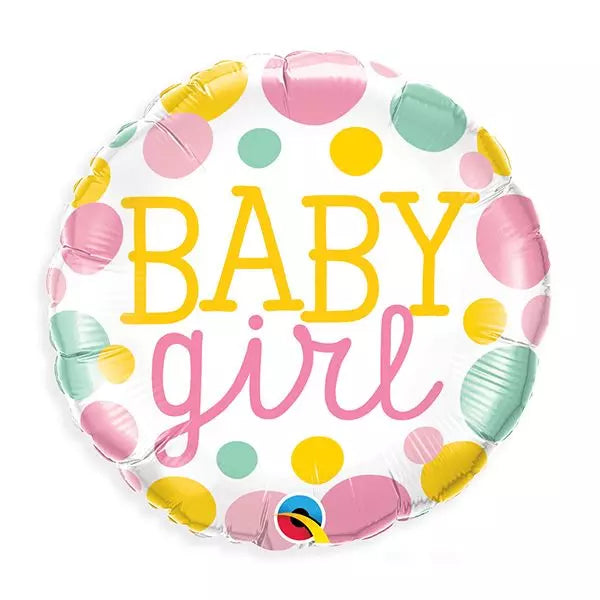 Baby Girl- Colorful Dots Balloon