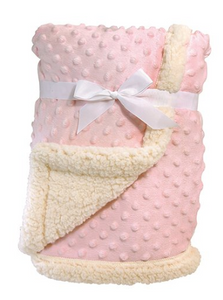 Sherpa Blanket - Pink and Blue